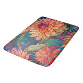 Dahlia Floral Tapestry Badematte (Schrägansicht)