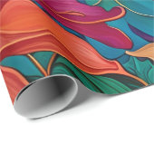 Dahlia Floral Tapestry Geschenkpapier (Rolleneckpunkt)