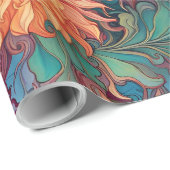 Dahlia Floral Tapestry Geschenkpapier (Rolleneckpunkt)