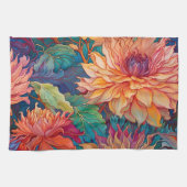 Dahlia Floral Tapestry Geschirrtuch (Horizontal)