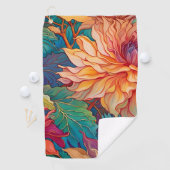 Dahlia Floral Tapestry Golfhandtuch (Insitu)