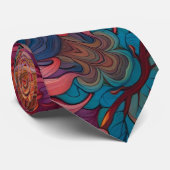 Dahlia Floral Tapestry Krawatte (Gerollt)