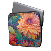 Dahlia Floral Tapestry Laptopschutzhülle (Vorderseite Links)