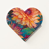 Dahlia Floral Tapestry Notizblock (Rückseite)