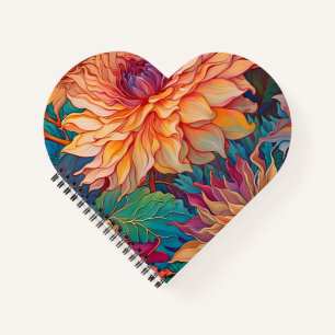Dahlia Floral Tapestry Notizblock