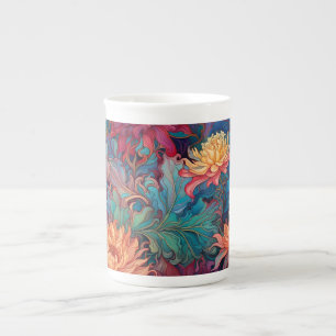 Dahlia Floral Tapestry Porzellantasse