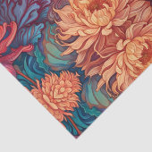 Dahlia Floral Tapestry Seidenpapier (Detail)