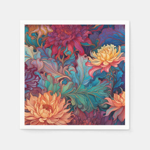 Dahlia Floral Tapestry Serviette
