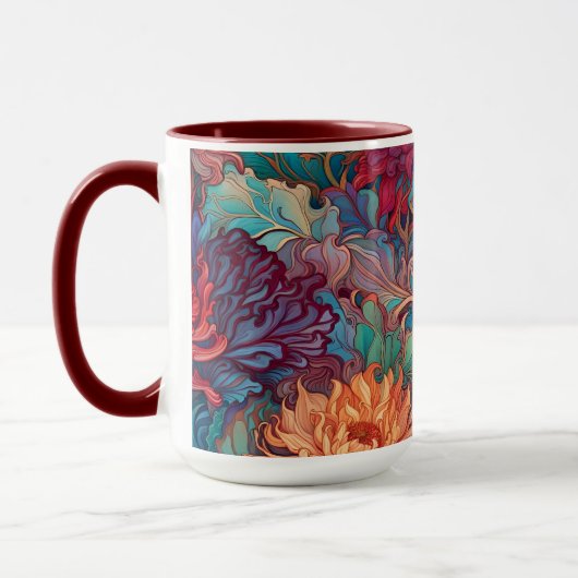 Dahlia Floral Tapestry Tasse (Links)