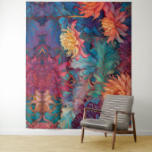 Dahlia Floral Tapestry Wandteppich (Beispiel)