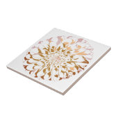 Dahlia flower ceramic accent tile - sepia tones fliese (Seite)