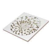 Dahlia flower ceramic tile - brown tones fliese (Seite)
