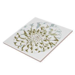 Dahlia flower ceramic tile  fliese