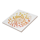 Dahlia flower ceramic tile - rusty tones fliese (Seite)
