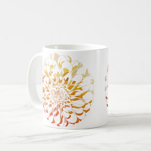 Dahlia flower classic mug kaffeetasse (Vorderseite Links)