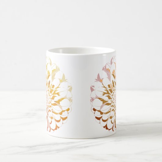 Dahlia flower classic mug kaffeetasse (Mittel)