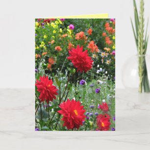 Dahlia Flower Garden Geburtstag Karte