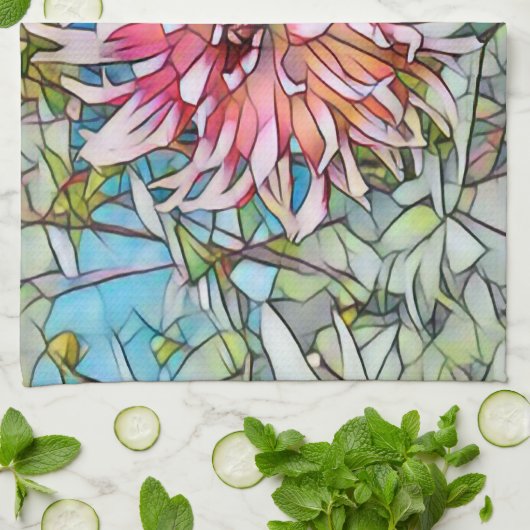 DAHLIA FLOWER GESCHIRRTUCH (Gefaltet)