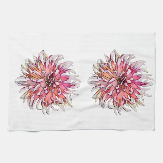 DAHLIA FLOWER GESCHIRRTUCH (Horizontal)