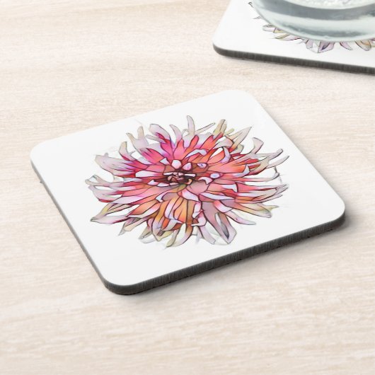 DAHLIA FLOWER GETRÄNKEUNTERSETZER (Linke Seite)