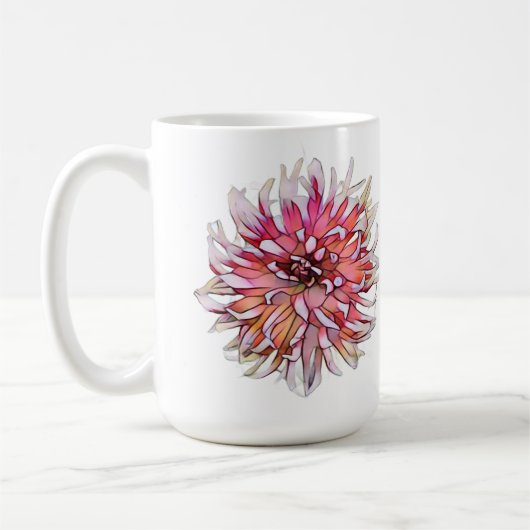 DAHLIA FLOWER KAFFEETASSE (Links)