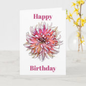 DAHLIA FLOWER KARTE (Gelbe Blume)