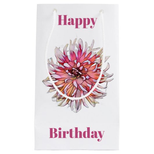 DAHLIA FLOWER KLEINE GESCHENKTÜTE (Vorderseite)