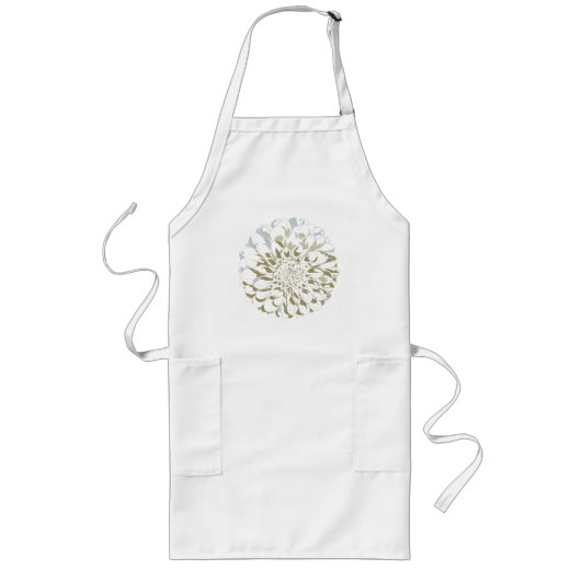 Dahlia flower long apron lange schürze (Vorne)