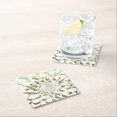 Dahlia flower paper coaster set rechteckiger pappuntersetzer (Vor Ort)