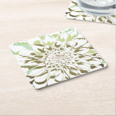 Dahlia flower paper coaster set rechteckiger pappuntersetzer (angewinkelt)