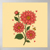 Dahlia Flower Poster (Vorne)