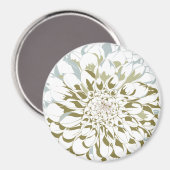 Dahlia flower refrigerator magnet (Vorderseite/Rückseite)