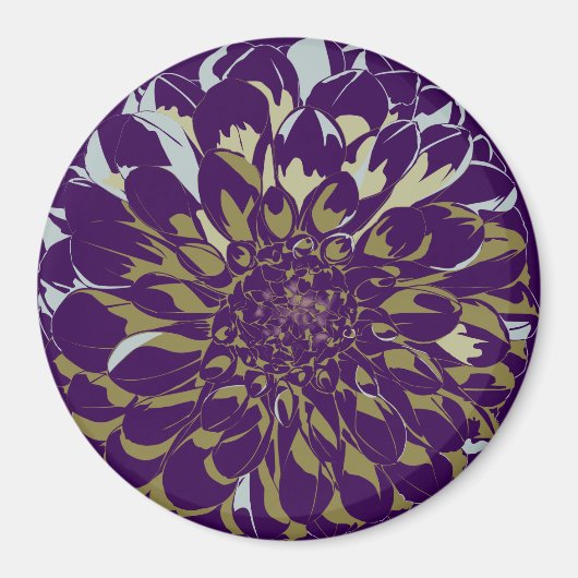 Dahlia flower refrigerator magnet (Vorne)