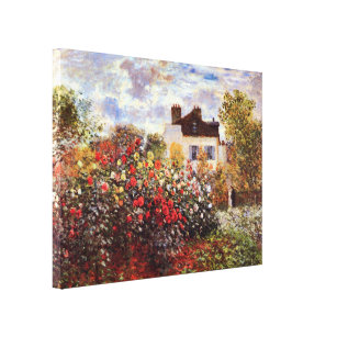 Dahlia Garden - Argentinien Claude Monet Kunstvoll Leinwanddruck