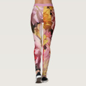 Dahlia Garden Blume Abstrakte Leggings (Rückseite)