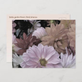 Dahlia Garden Blume Florenz Abstrakte Postkarte (Vorne/Hinten)