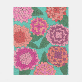 Dahlia Garden Fleecedecke