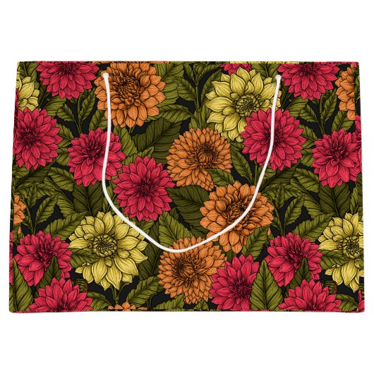 Dahlia Garden Große Geschenktüte (Vorderseite)