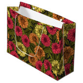 Dahlia Garden Große Geschenktüte (Vorderseite Schrägansicht)