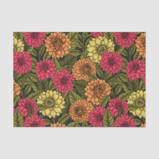 Dahlia Garden Seidenpapier (Vorderseite)