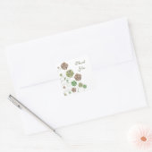 Dahlia Garden Wedding Danke Square Sticker (Umschlag)