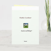Dahlia Gardener Vathers Day Card Karte (Rückseite)