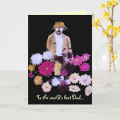 Dahlia Gardener Vathers Day Card Karte (Gelbe Blume)