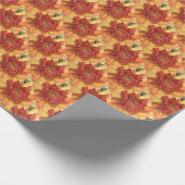 Dahlia: Gelb und Lachs — DRUCKEN VON ECHO Geschenkpapier (Ecke)