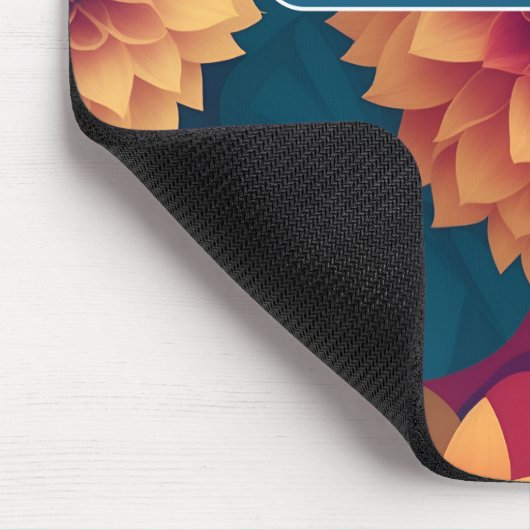 Dahlia Geometric Colorful Personalisiert Pattern Mousepad (Ecke)