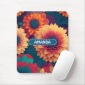 Dahlia Geometric Colorful Personalisiert Pattern Mousepad (Mit Mouse)