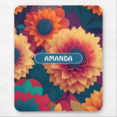 Dahlia Geometric Colorful Personalisiert Pattern Mousepad (Vorne)
