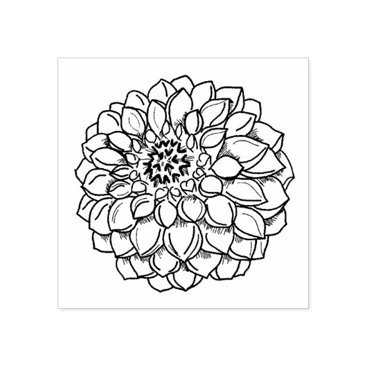 Dahlia Gummi Briefmarke Gummistempel (Prägung)