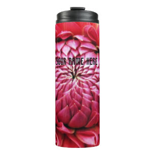 Dahlia Heart Thermal Tumbler Thermosbecher