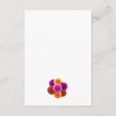 Dahlia Herbstflorale Hochzeitsunterkunft Begleitkarte (Rückseite)